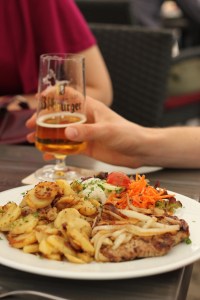 Edwin's disembodied hand and his food