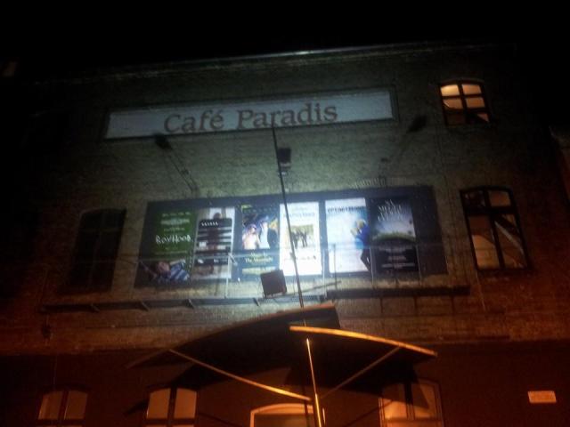 Cafe Paradis, the one bar I've been to so far in Aarhus, because they are freaking expensive. To put it in perspective, a crappy beer at a supermarket can cost 2-4 kr (.50-$1), and beer at bars is usually 30-40kr ($5-8).