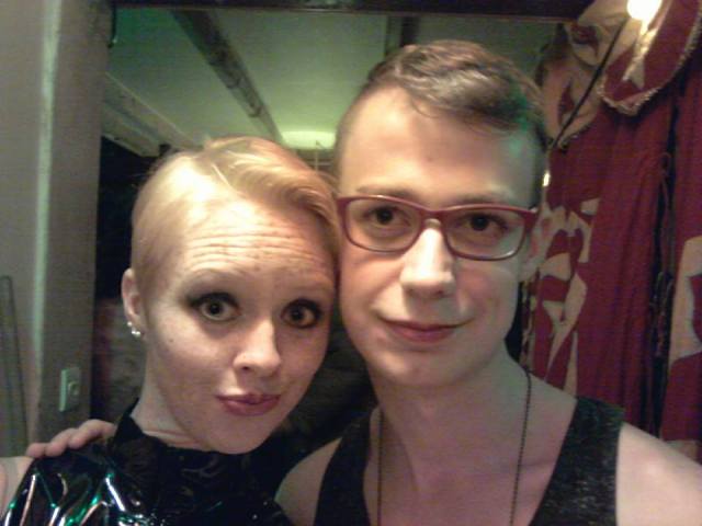 Me and Edwin, before the party. Ugggh what geeks!