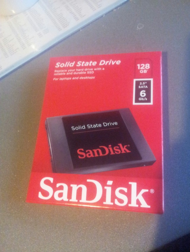 I am told that this SSD drive is much faster, lighter, and more expensive than my old HDD. Apparently it's like a "giant flash drive." Who knew???
