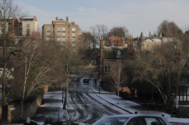 Almost the only indication it was Christmas time was the snow.