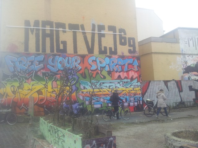 Magtvej69 is the site of a former community center/gathering place for hippies, anarchists and activists. Although the building has been demolished, its legacy lives on. It's now a graffiti wall and community garden, and the community has moved elsewhere.