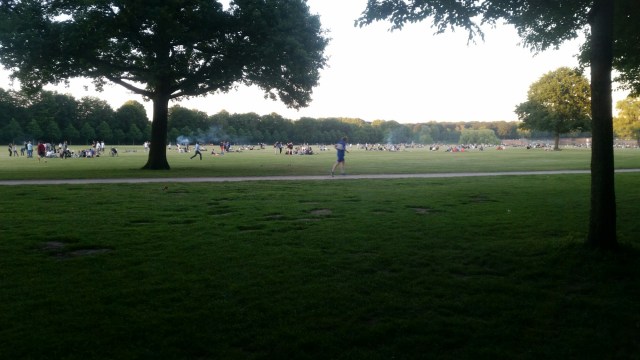 Stadtpark, the largest park in Hamburg - a popular spot for grilling, playing football, and hanging out in the sun.