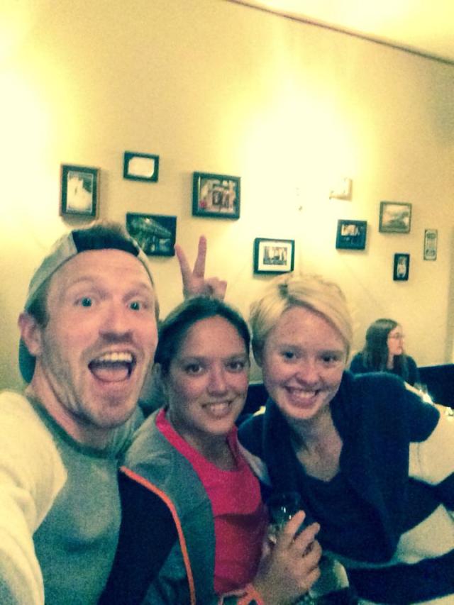 Poor Nick (left) didn't really understand much since he doesn't speak German, but he had a nice time anyway. He was very excited about meeting Jacinta (center) because "you're kind of famous, aren't you?" and insisted on taking a selfie. It was loads of fun!