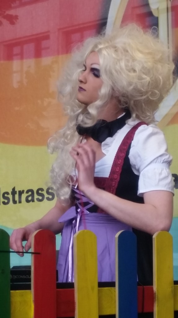 Drag queen DJ - while Christopher Street Day is meant to be a gay pride event, nowadays it just sort of feels like a big party.