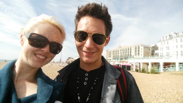 Me and Dan at the Brighton seaside.