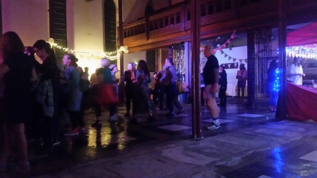 Crap photo, but you get the idea. Incidentally, this was the only queer party I've been to where 80% of attendees were female.