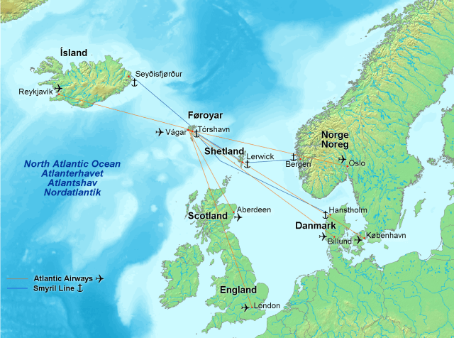 Map_of_faroe_islands_in_europe,_flights_and_ferries